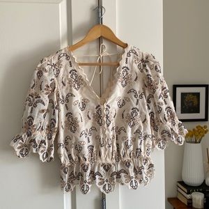 By Anthropologie Eyelet Blouse